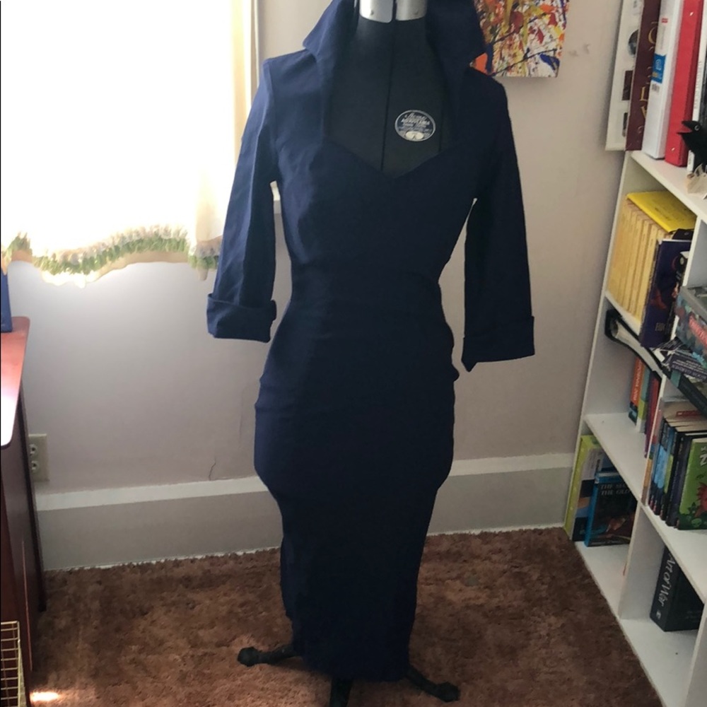 NWT Lorelei Pinup Couture blue pencil dress